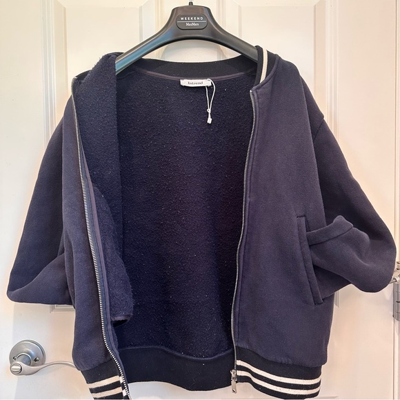 Marella Label-replaced with Intrend Cotton Jacket Size:S US 4/6 Dark Blue Spring - Picture 8 of 12